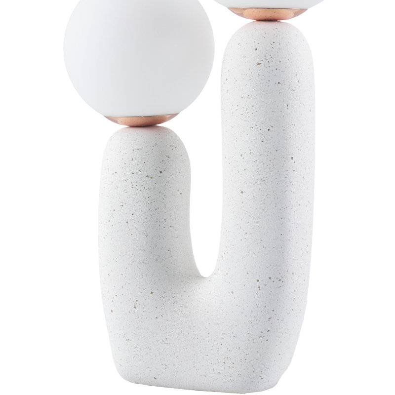 Nora Accent Table Lamp, 17.25" H x 6" W x 7" D, White