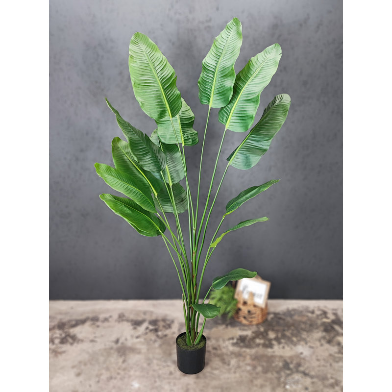  Palmier artificiel en soie artificielle, H 84 po x l 40 po x P 40 po
