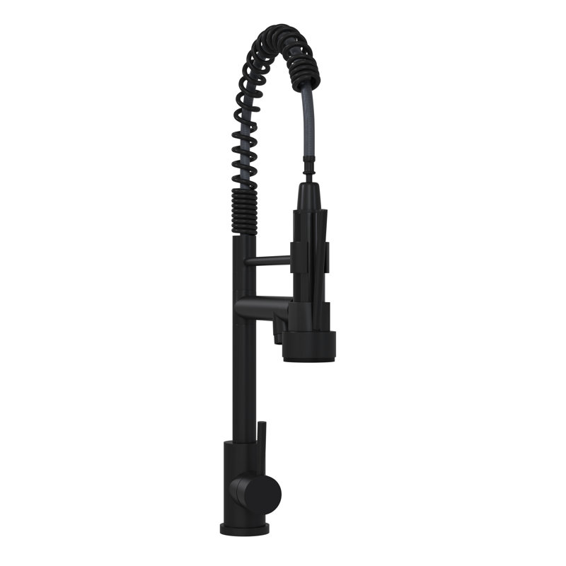 19" Matt Black Kitchen Faucet With Modern Look - Stainless Steel 304, Ideal For Home Bathrooms 304 Construction, Design Kitchens