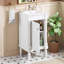 Armoire de salle de bain de style français 18 pouces avec rangement, lavabo en céramique, tablette réglable, charnières à fermeture douce pour les petits espaces-816414688