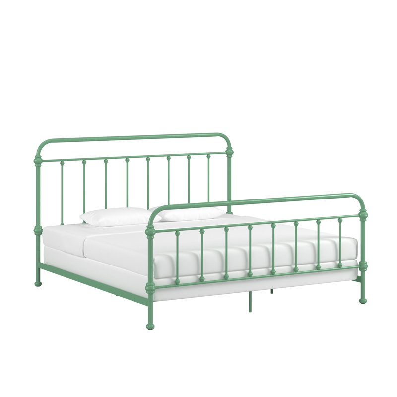 Isabelle Metal Open-Frame Bed, King, Meadow Green