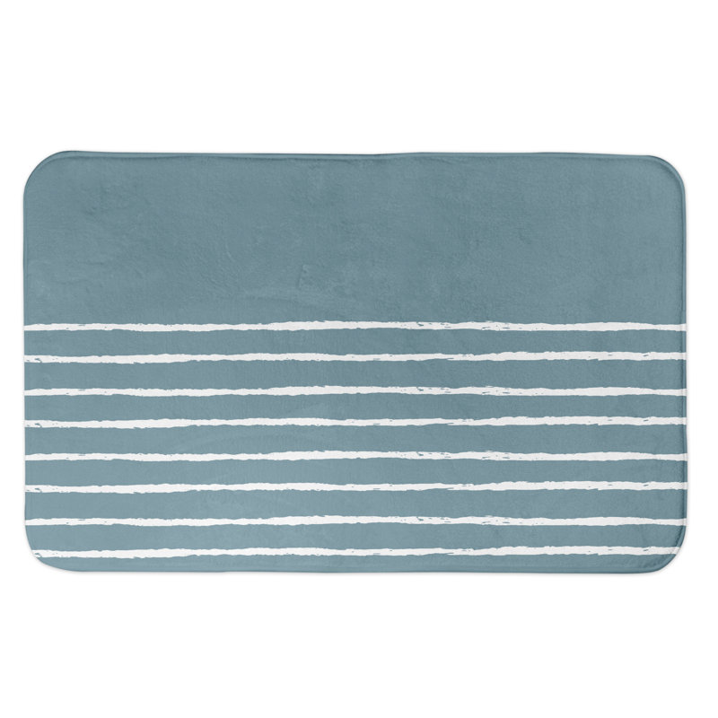 Tapis pour salle de bain Stasya, Bleu