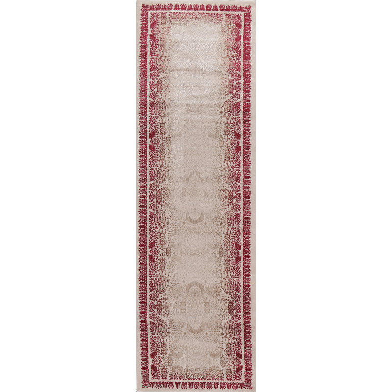 Tapis oriental géométrique transitionnel turc 3 x 5, Tapis de couloir 2 pi 7 po x 9 pi 10 po