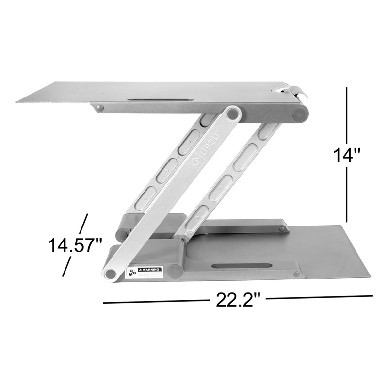 Ruggeri Portable Adjustable Sit Stand Desk, Black