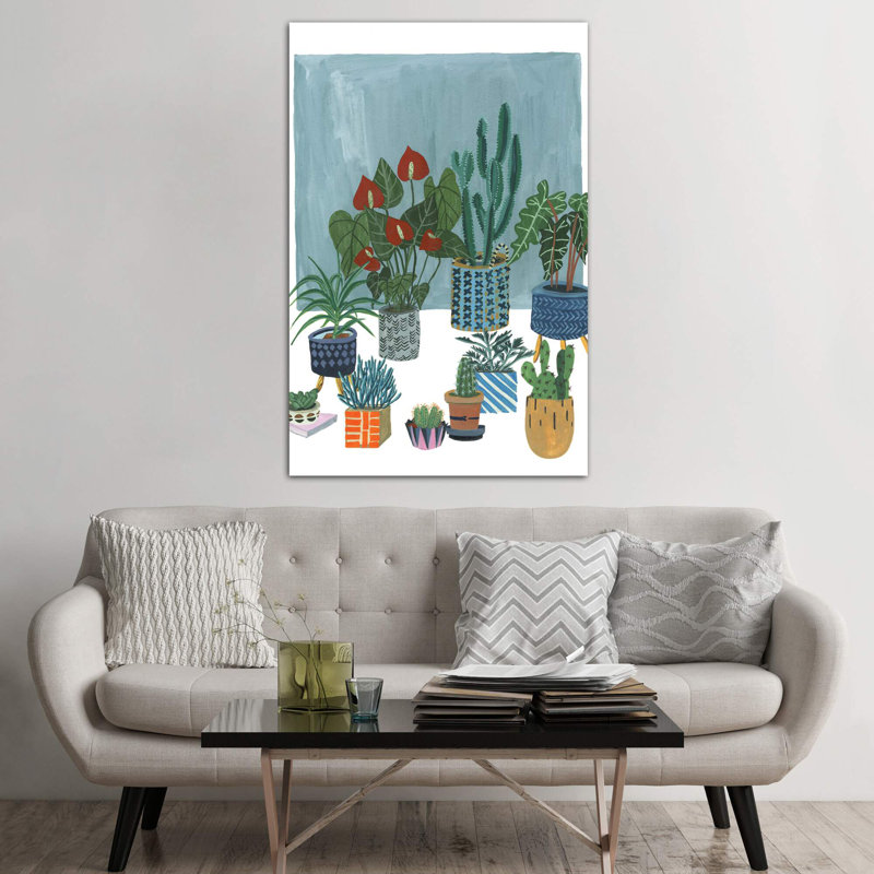«A Portrait of Plants I», peinture, Toile tendue, H 26 po x l 18 po x 1,5 po