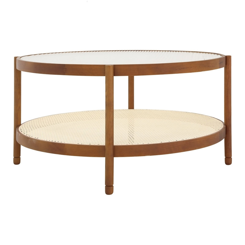 Modern Farmhouse Living Room Coffee Table Set, Stylish And Elegant Nesting Round Wooden Table,Side End Table Set For Living Room,Bedroom-1Pc End Table