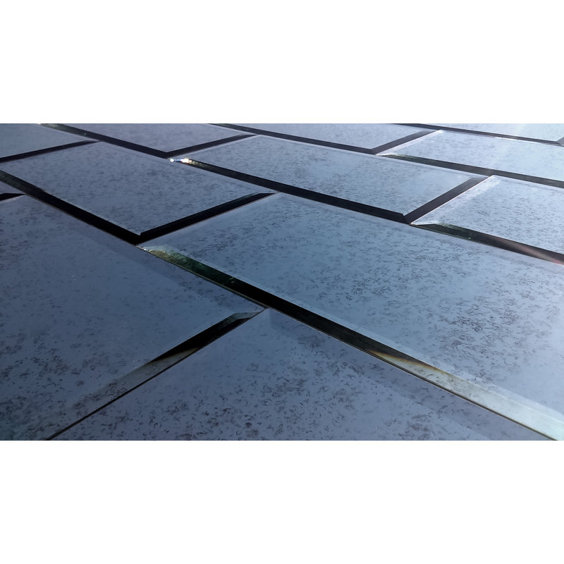 Reflections 8" x 16" Beveled Glass Tile