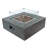 Albany 36" Square Gas Fire Pit Table with Glass Windscreen, Burner Lid, & Cover-108682755