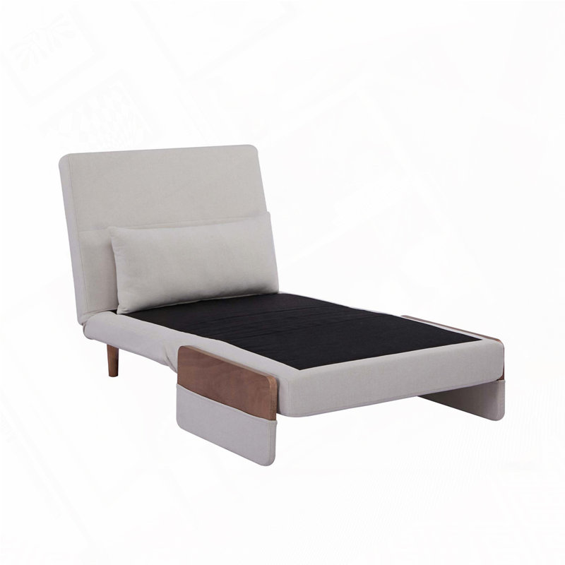 Chaise convertible en lin pliable, Beige
