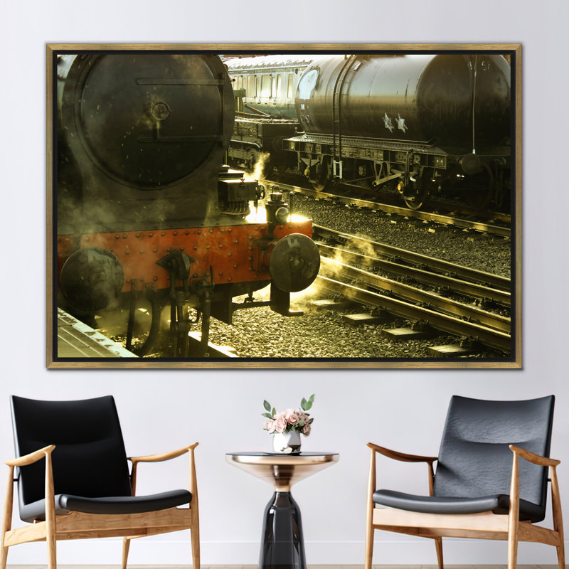 Print on Canvas, Framed Print without Mat, Gold, 60 cm H x 90 cm W