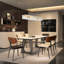Îlot de cuisine 4 lumières