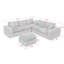 Canapé modulaire en L 107 po avec repose-pieds mobile 107 po Boucle-1233851668