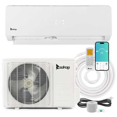 Winado 12000 BTU Wi-Fi Connected Ductless Mini Split Air Conditioner for 550 Square Feet with Heater