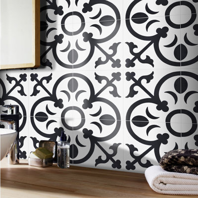 Nador 8" x 8" Cement Patterned Wall & Floor Tile