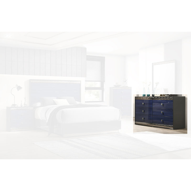 Zhannat 6 Drawer Dresser