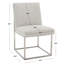 Chaise d'appoint rembourrée en acier inoxydable Athens-1213203037-1208173591