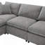 Ensemble de canapé-lit modulaire moderne, ensemble de canapé modulaire 6 places avec repose-pieds, canapé-lit convertible en forme de U-40892476