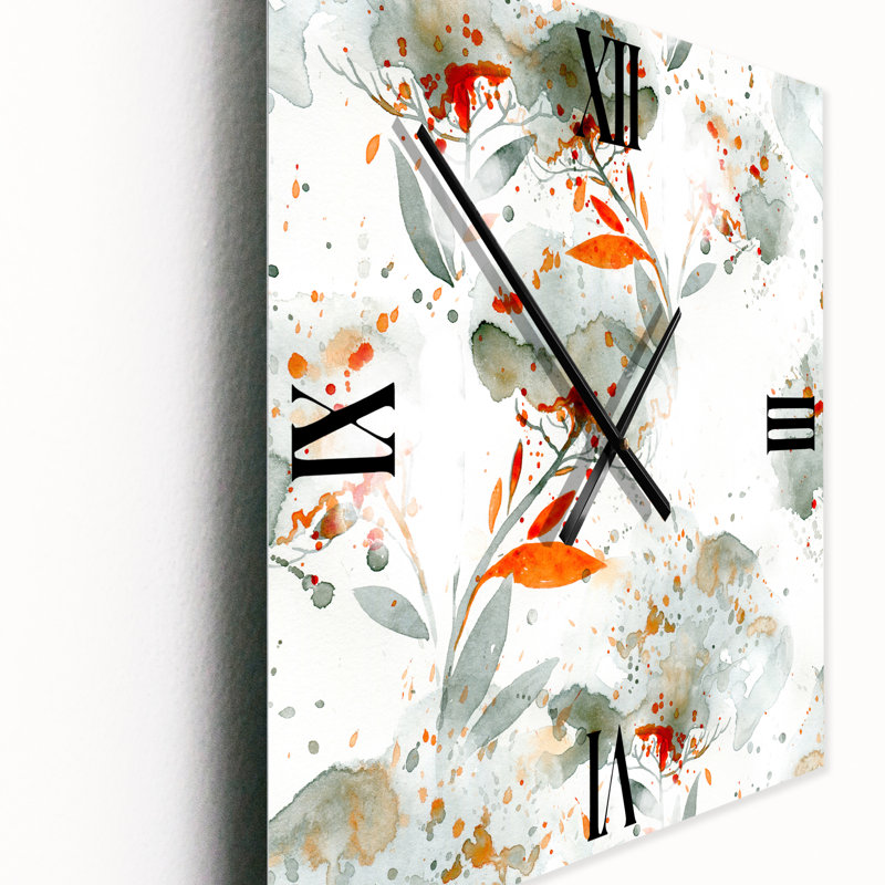 Horloge murale Wildflowers I, Moyen