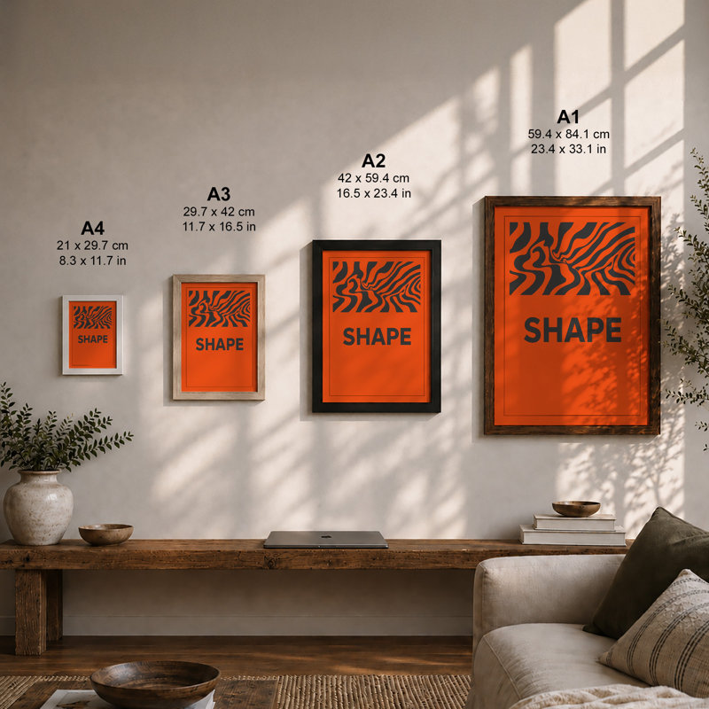 Shape Modern Pattern Geometric - Print, Unframed, A4 - 29.7 x 21.0 cm