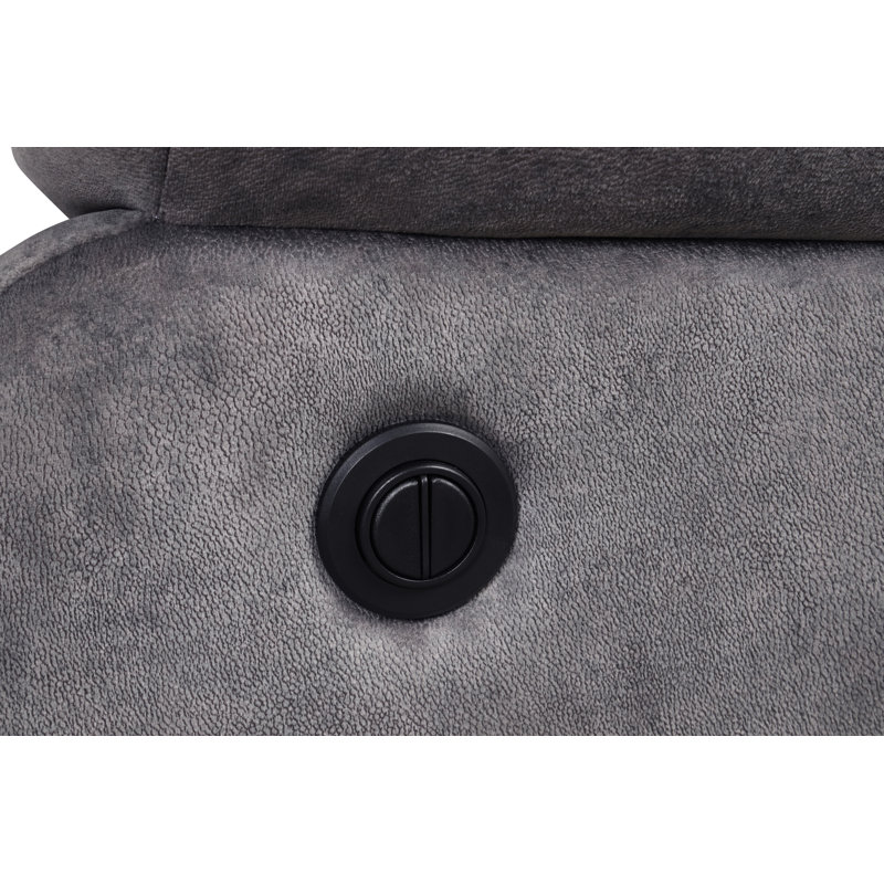 Fauteuil inclinable Zytaevius, Électrique, Tissu de bronzage bleu-gris