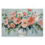 Plaque murale avec arrangement de fleurs roses sur fond vert, design par Gina Kelly-1039416377