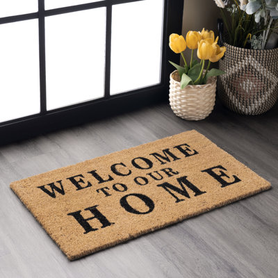 Tapis d'entrée / intérieur antidérapant Batdorf Welcome Home 29 po x 17 po