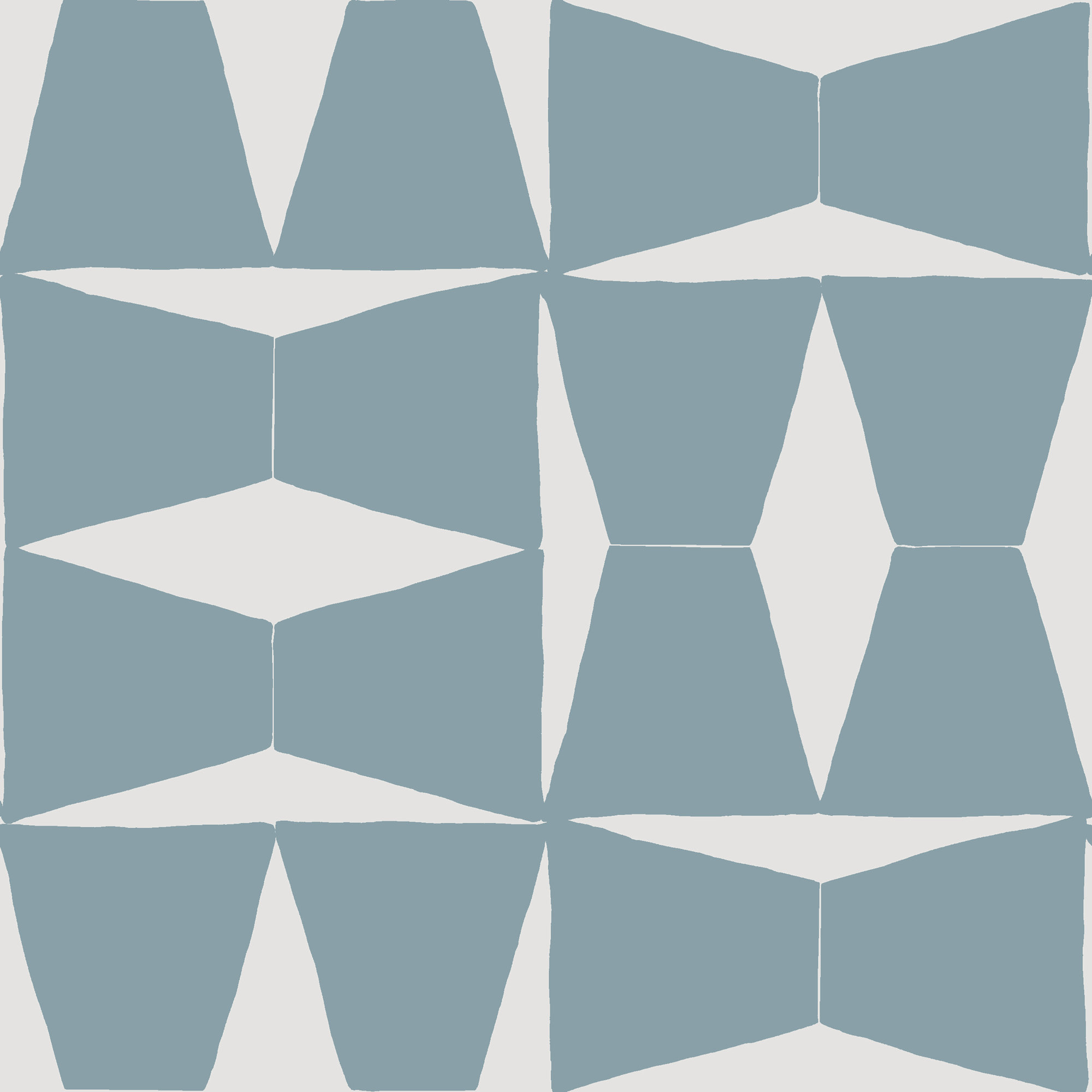 Albie Geometric Wallpaper, Blue/Cream