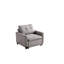 Fauteuil-lit tissé gris 35 po, convertible avec lit à ressorts ensachés, siège rembourré en mousse