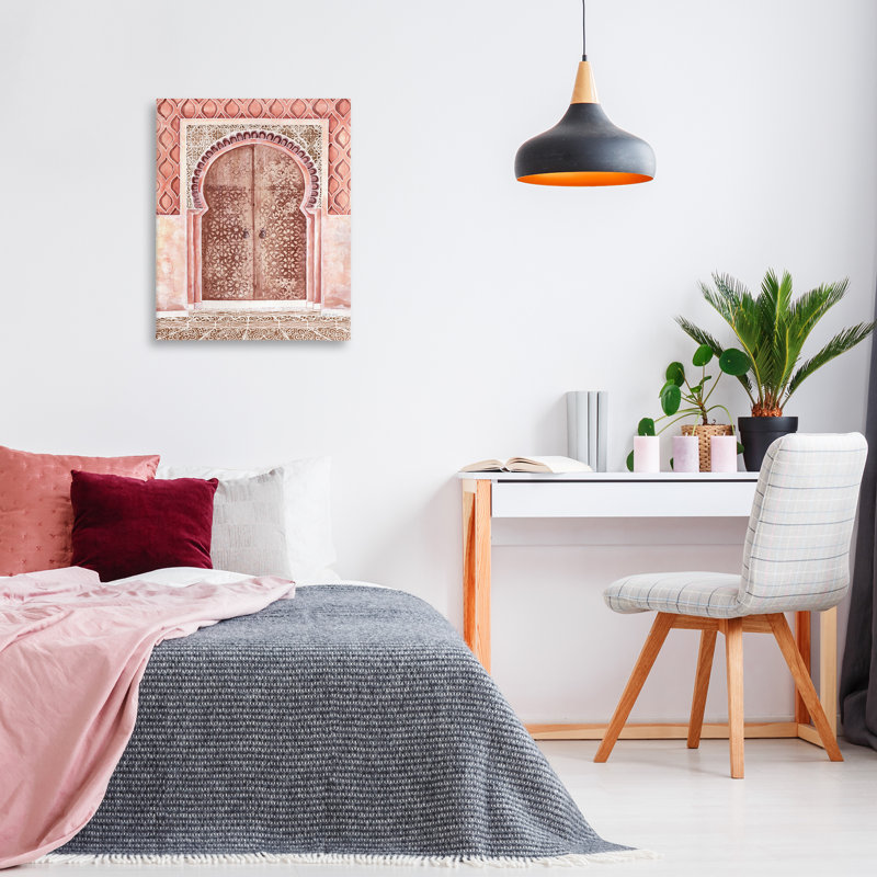 Art marocain sur toile, "Moroccan Entrance Architecture" par Yvette St. Amant, H 30 po x l 24 po