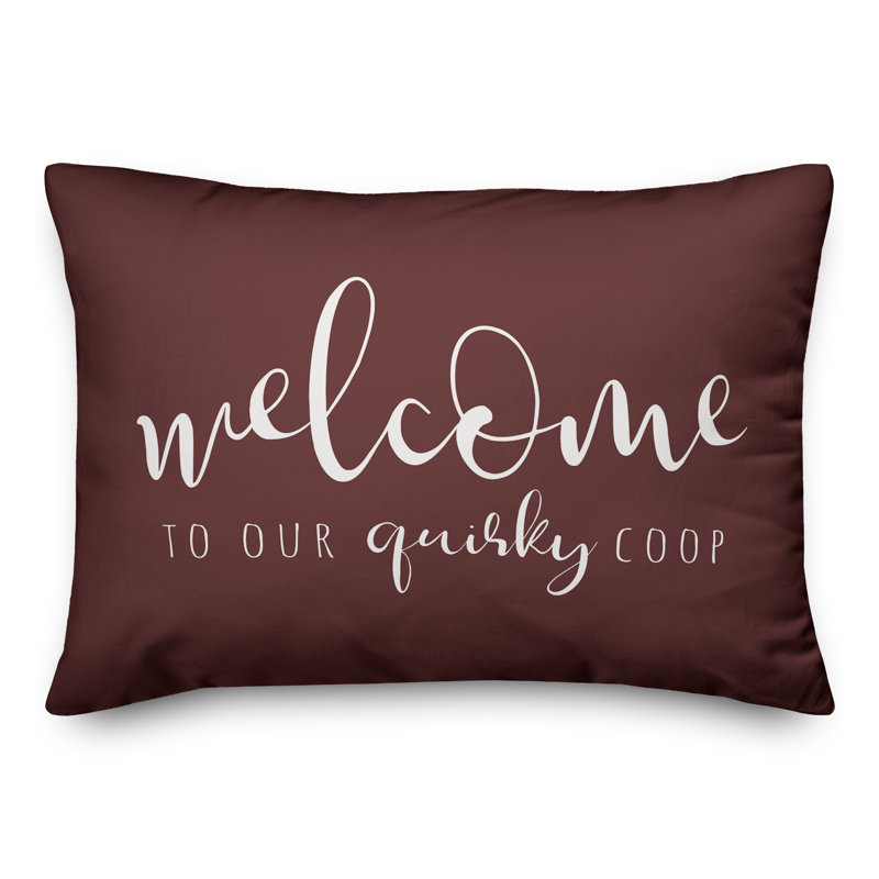 Coussin décoratif intérieur / extérieur en polyester , H 14 po x l 20 po, Marron