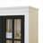 Freestanding Pantry Cabinet With Glass Door, Farmhouse Display Cabinets With Storage, Curio Cabinet With Lattice Window-595396813