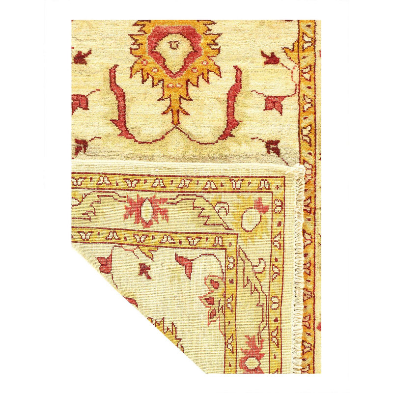Farahan Hand Woven Cotton and Wool Oriental Area Rug