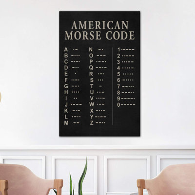 Morse Code - Wrapped Canvas Print
