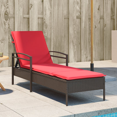 Chaise longue vidaXL en polypropylène brun 24,80 x 78,74 x 31,89 vidaXL