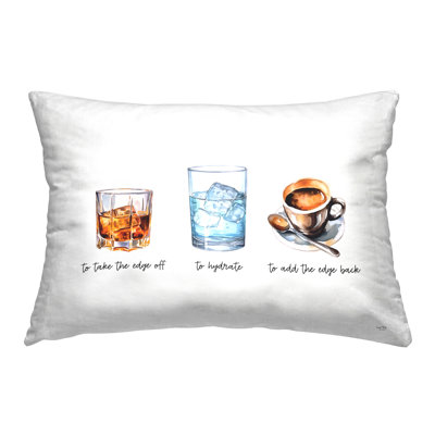 Coussin décoratif amusant et amusant avec whisky et café par Lux + Me Designs