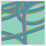 Turquoise Twist By Jacques Pilon - Framed Wall Art