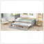 Lit plateforme simple avec lit gigogne et tiroirs-115693452