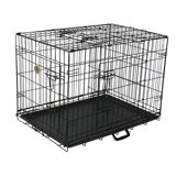 Metal Collapsible Pet Crate with 3 Doors