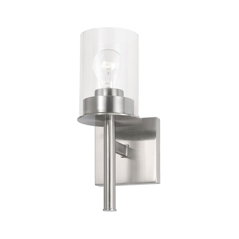 Mason Steel Armed Sconce, Brushed Nickel