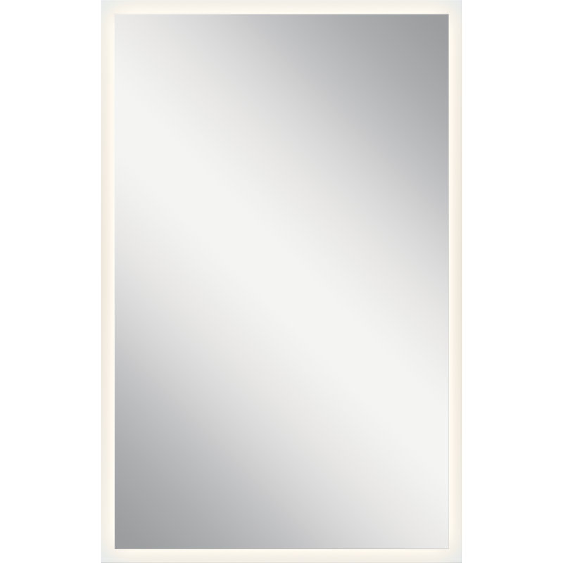 Miroir décoratif biseauté rétroéclairé à DEL moderne et contemporain