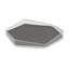 HEXA Low-Wall Lazy Susan - Clear/Dark Gray