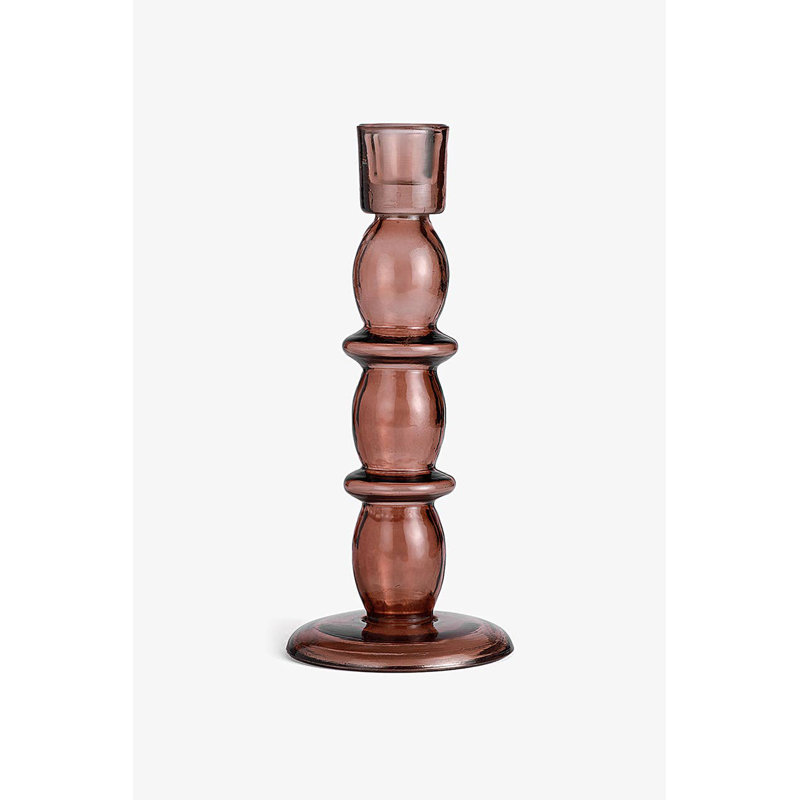 Porte-bougie en verre | Porte-bougie décoratif | H 10 po x l 4 po