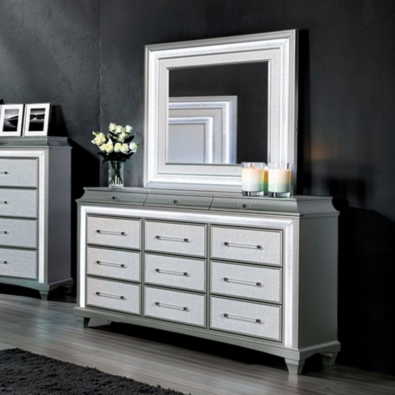 Commode 12 tiroirs avec miroir à DEL Shupe