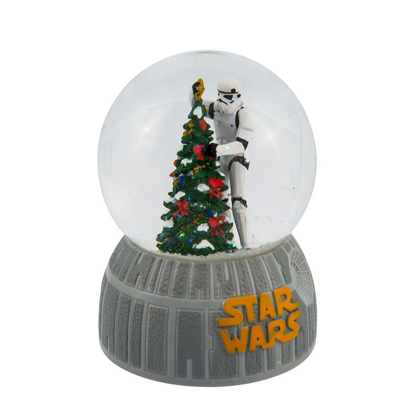 Kurt Adler Wind-Up Musical Storm Trooper Decorating Christmas Tree Jingle Bells Water Globe