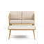 Ensemble de chaises pivotantes en rotin pour 2 personnes avec table basse et coussins