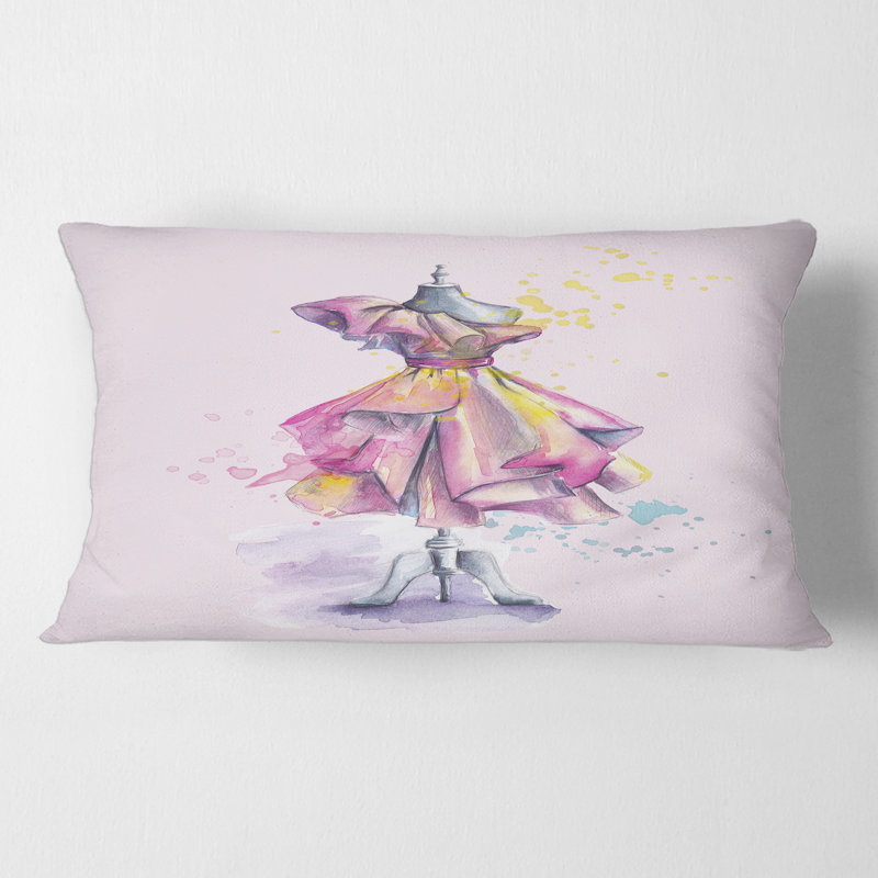 Magnifique robe avec housse de coussin rectangulaire