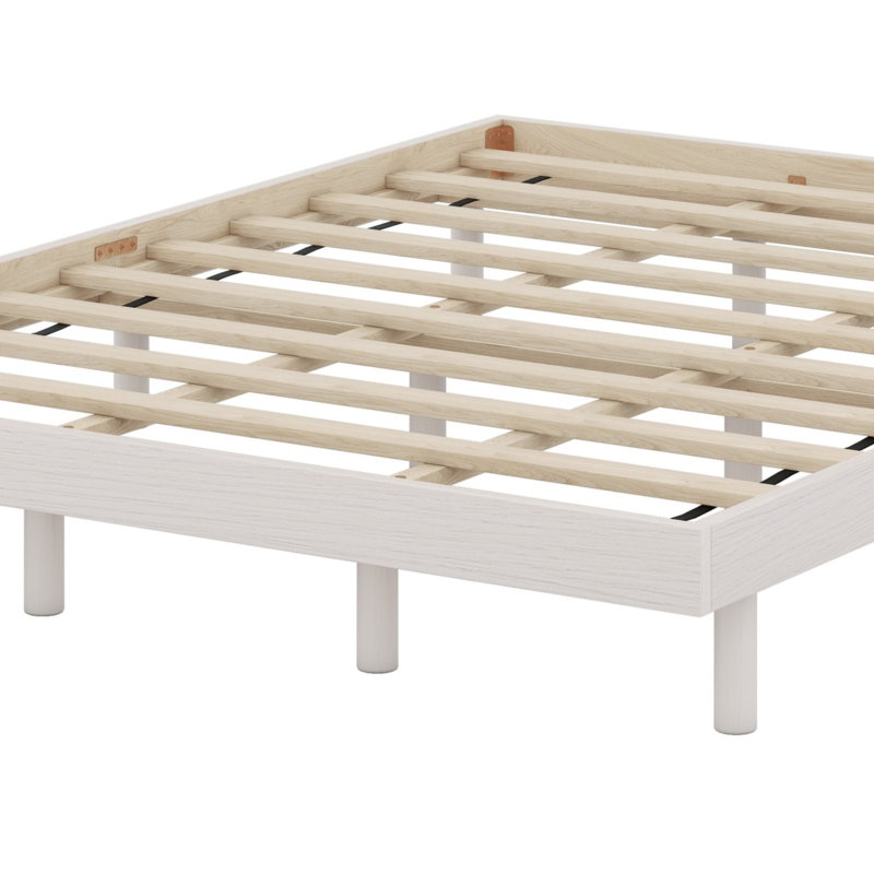 Lit plateforme Hanneli, Double, Gris