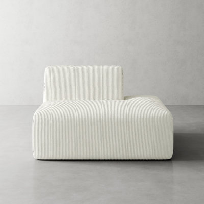 Berlare Upholstered Corduroy Modular Singler Side Accent Chair – Fully Compressed, No Assembly Required by Mercer41