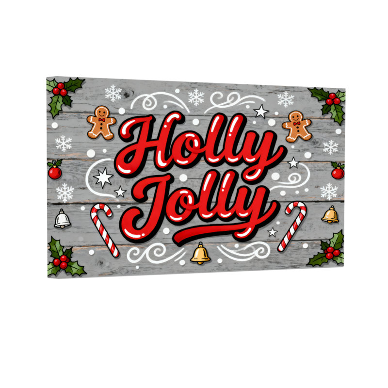 Impression de motif de Noël houx de Noël, H 24 po x l 36 po