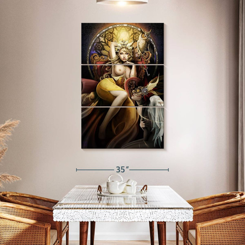 Leisha Fettered Queen Topless, 50" H x 32" W